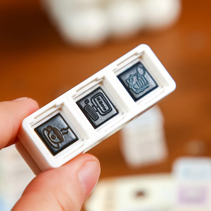 3pcs/set Kawaii Leisure Time Theme Cute Seal Sketching Decoration