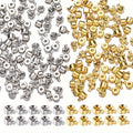 20pcs 3x4mm Coppers Positioning Buckles Clasps W/Bead Caps - DIY
