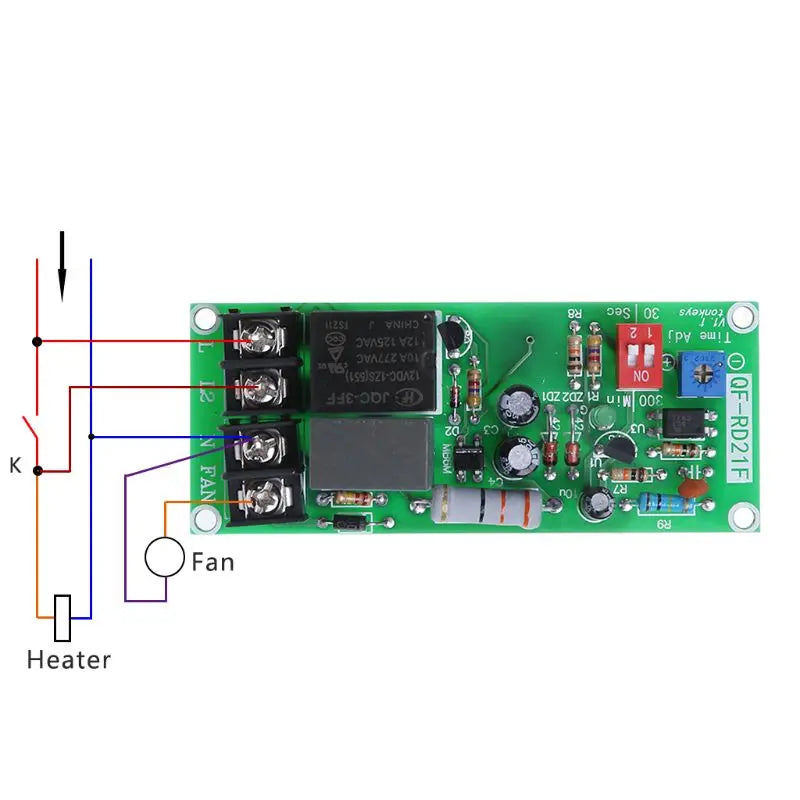 AC100V-220V Adjustable Timer Control Relay Module Turn Off Delay
