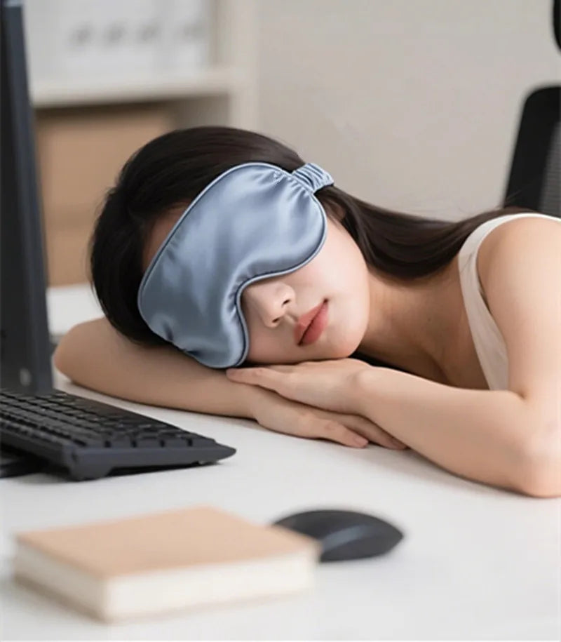 Double-Sided Silk Sleeping Eyeshade Light Blocking Breathable Travel