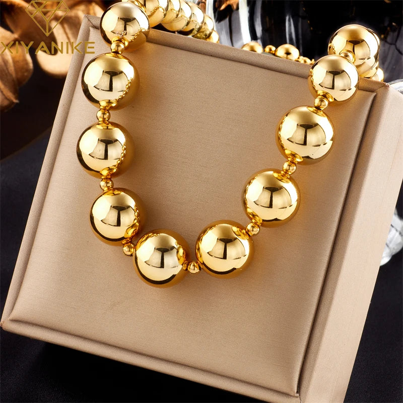 XIYANIKE 316L Stainless Steel Necklace Ball Chain Accessories for
