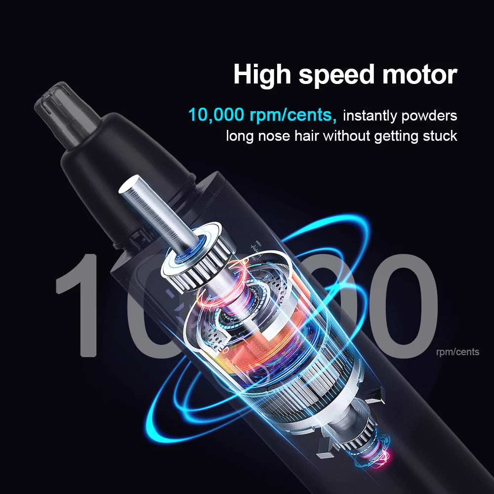 Electric Nose Hair Clipper Rechargeable Automatic Shaving Nose Trimmer