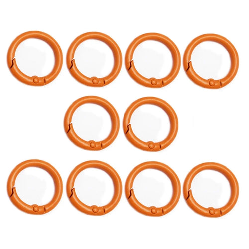 10Pcs 24mm Alloy Trigger Round Snap Buckle Spring Keyring Buckle Snap