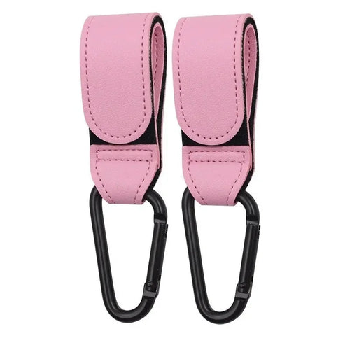 1/2pcs PU Leather Baby Stroller Hook for Pram Rotate 360 Degree