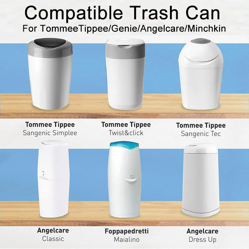 Multi-Colour Diaper Pails Refills For Tommee Tippee Sangenic Simplee