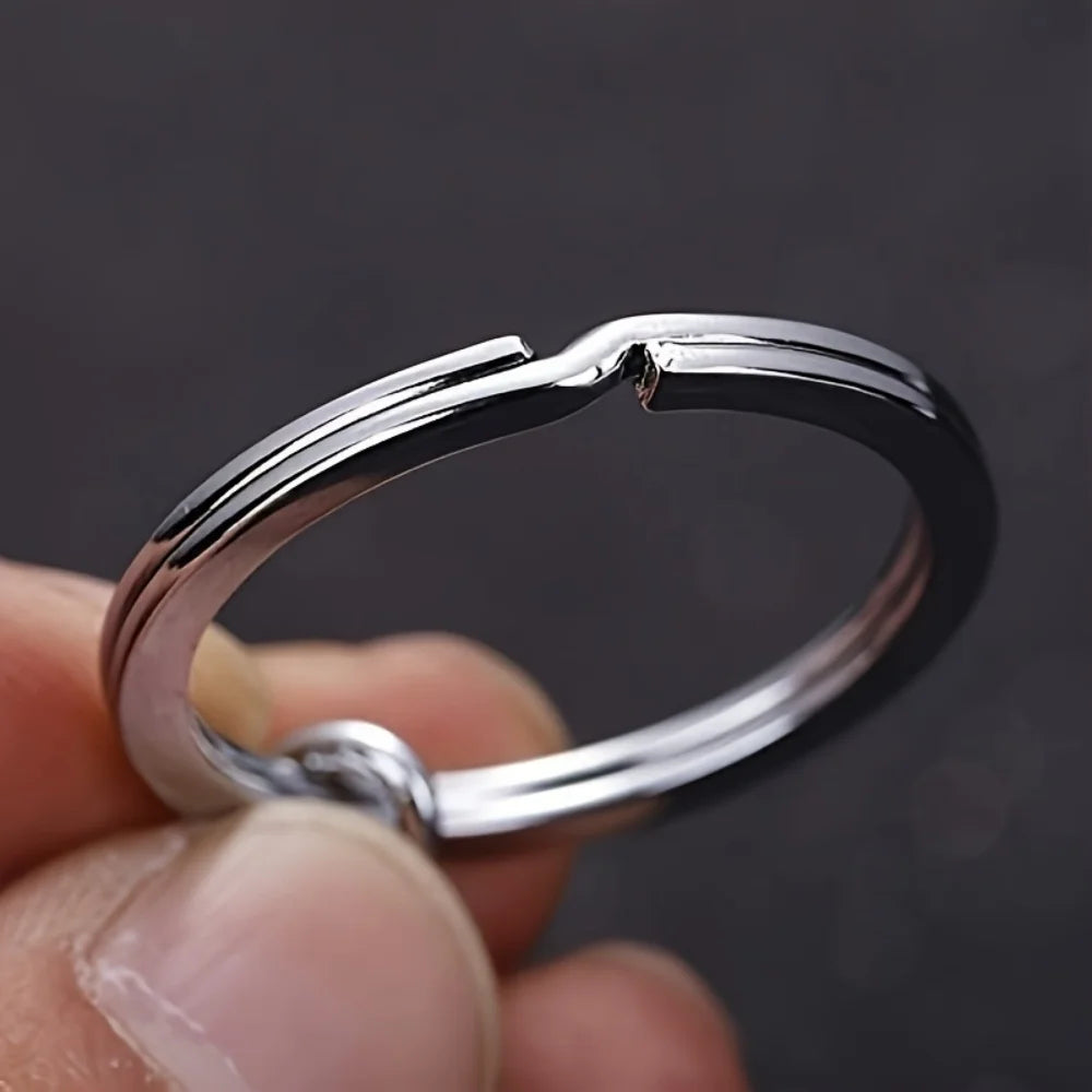 10/20/40pcs Split Key Rings Keyrings, Key Rings Bulk, Flat Keychain