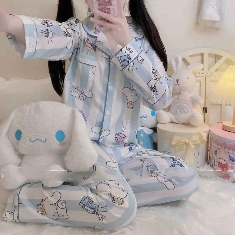 2026 New Cinnamoroll Long-Sleeved Pajamas for Women Spring Autumn Ins