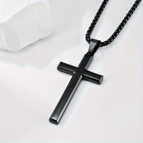 1PC Stainless Steel Minimalism Christian Prayer Necklace for Boys