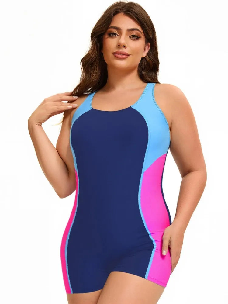 One Piece Plus Size High Waist Bikini Women Push Up Large Size