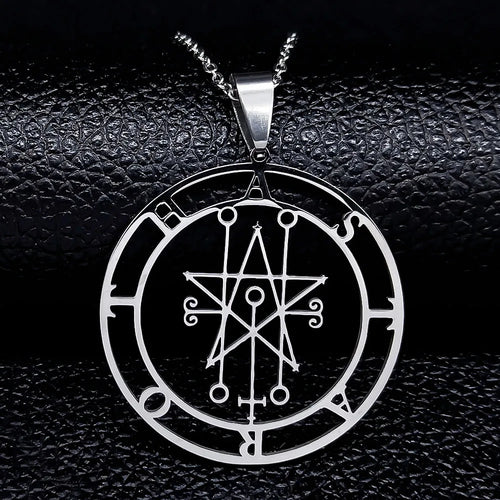 Astaroth Sigil Goetia Stainless Steel Necklace Solomon Demon Seal
