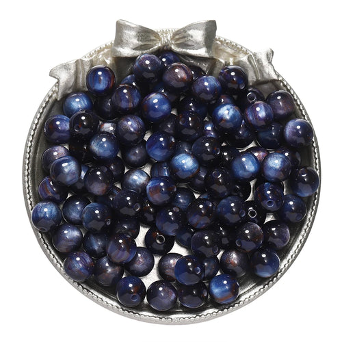 20-50pcs/lot Glitter Mitation Cat Eye Round Resin Bead Loose Beads for