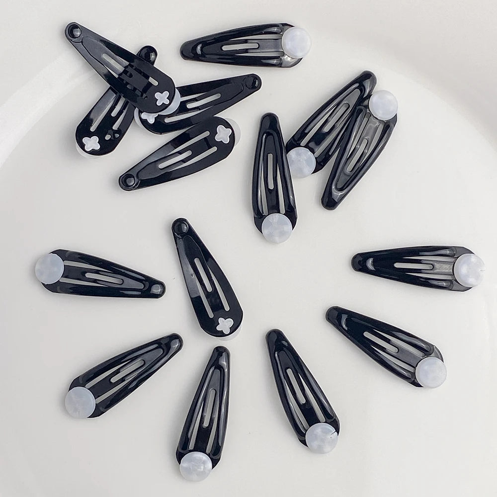 3cm Metal Snap BB Hair Clips with Glue Pad Diy Side Barrettes Mini
