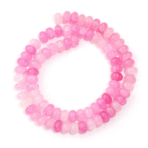 1 String 5x8mm Glass Beads Colorful Abacus Flat Round Loose Beads For