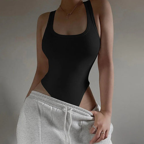 Sleeveless Knit Bodysuit 2024 Hot Summer Sexy Bodycon Off Shoulder