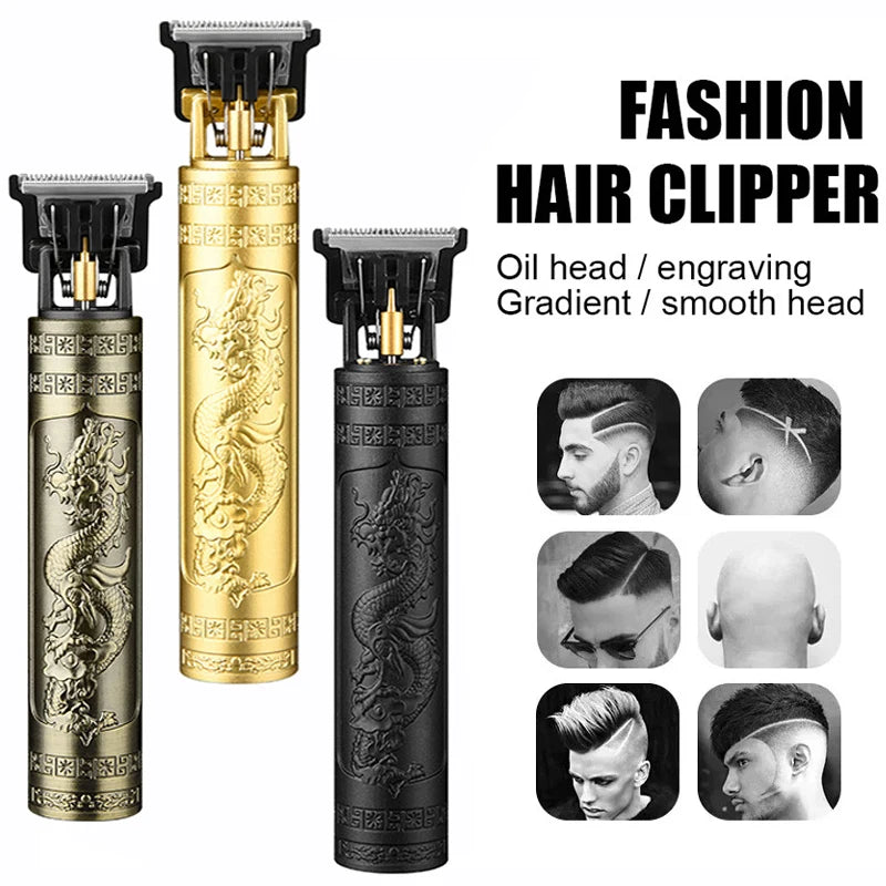 2026 T9 Vintage Hair Clipper Cordless Electric USB Fast Charging