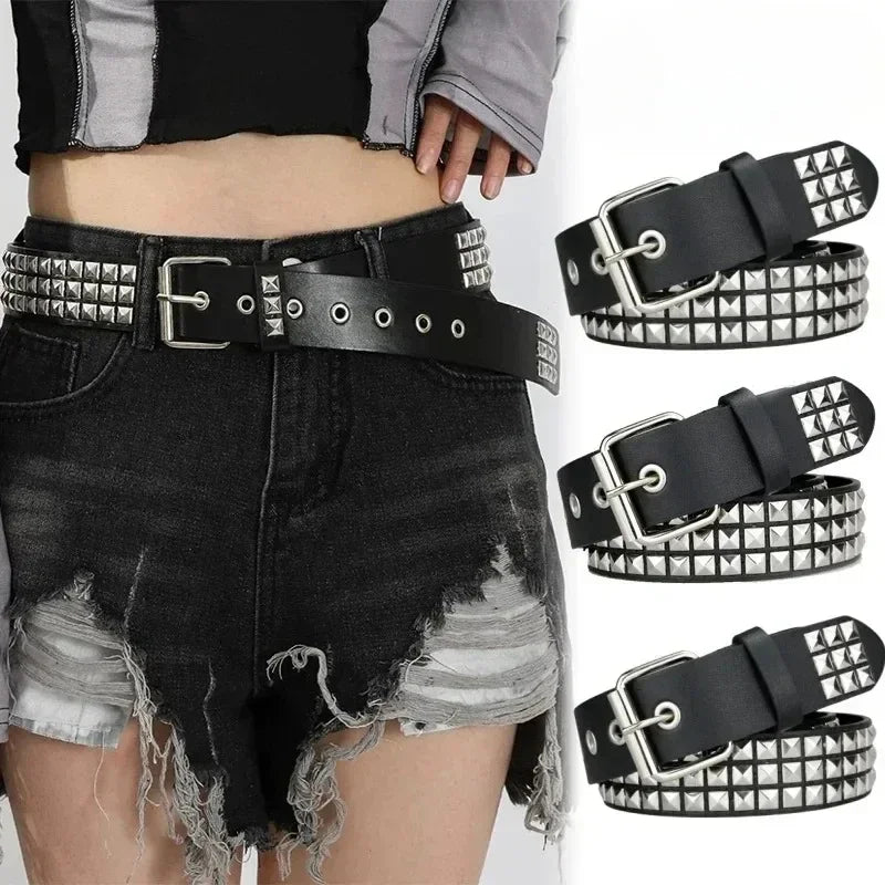 Trend Rivet Belt Heavy Metal Belt Men Women Punk Nightclub Rock Style