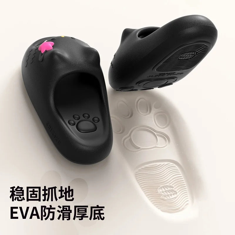 New Y2K Kawaii Cat Platform Slippers Lady Cute 3D Star EVA Shoes Women