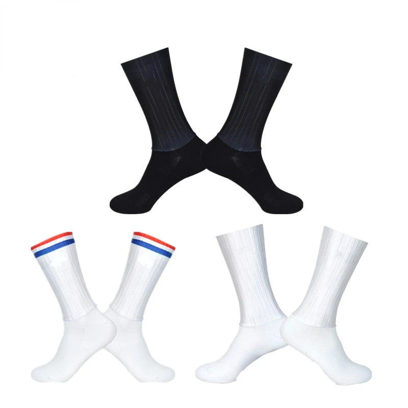 2026 New Cycling Slip Anti Silicone Summer Whiteline Aero Socks Men