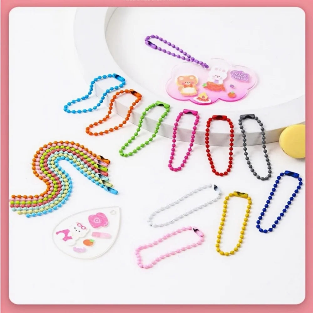100PCS 12cm Bead Chains Fits Key Chain/Label Hand Tag Connector For