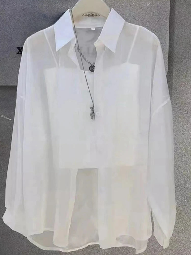 Plus Size Women’s Tops 2025 Summer Breathable and Sun-Proof Ice Silk