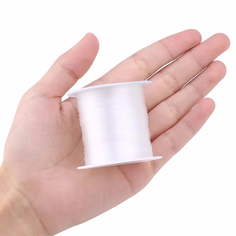 100M Plastic Crystal DIY Beading Fishing Line No Elastic Cord Rope For