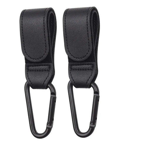 1/2pcs PU Leather Baby Stroller Hook for Pram Rotate 360 Degree