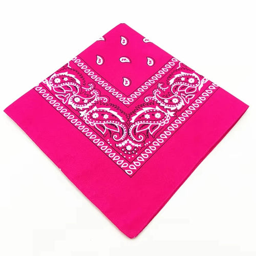 1-4Pcs Fashion Hip Hop Cotton Bandana Square Scarf 54cm*54cm Black Red