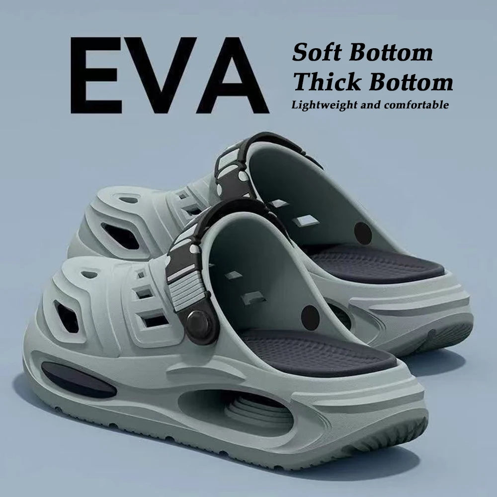 Men EVA Clogs Sandals Lightweight Non Slip Adjustable Strap Garden