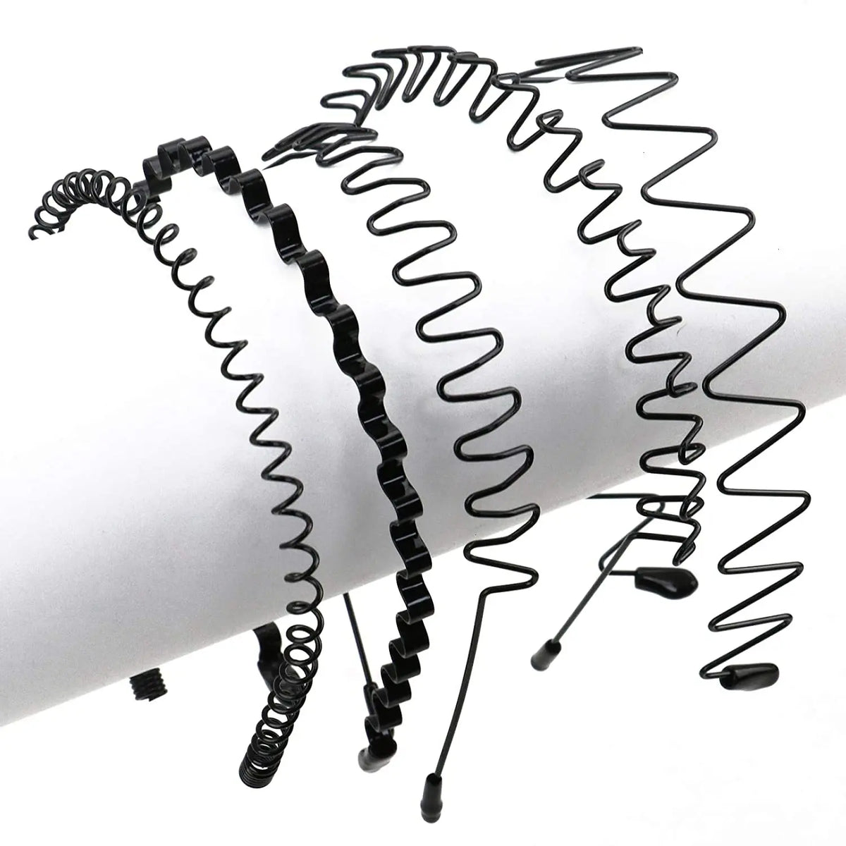 Unisex Black Elastic Non Slip Simple Metal Headbands For Men Women