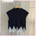 Elegant Women Lace Trim Skirt Sets Summer Co-ord Set High-Neck