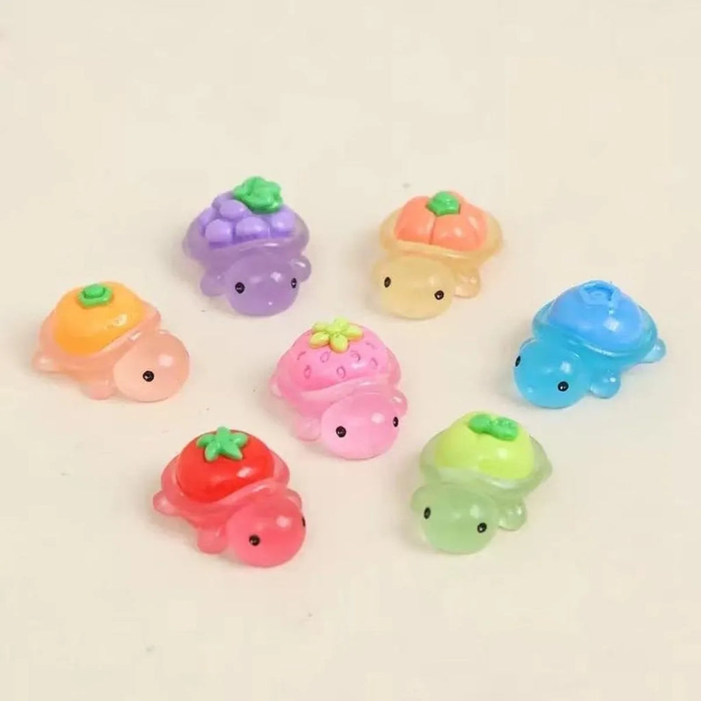 Glow in The Dark Fruit Turtle Resin Charms: DIY Craft Supplies