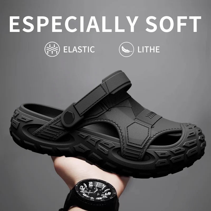 Men's Outdoor Summer Wearable Clog Shoes Anti-Slip Breathable