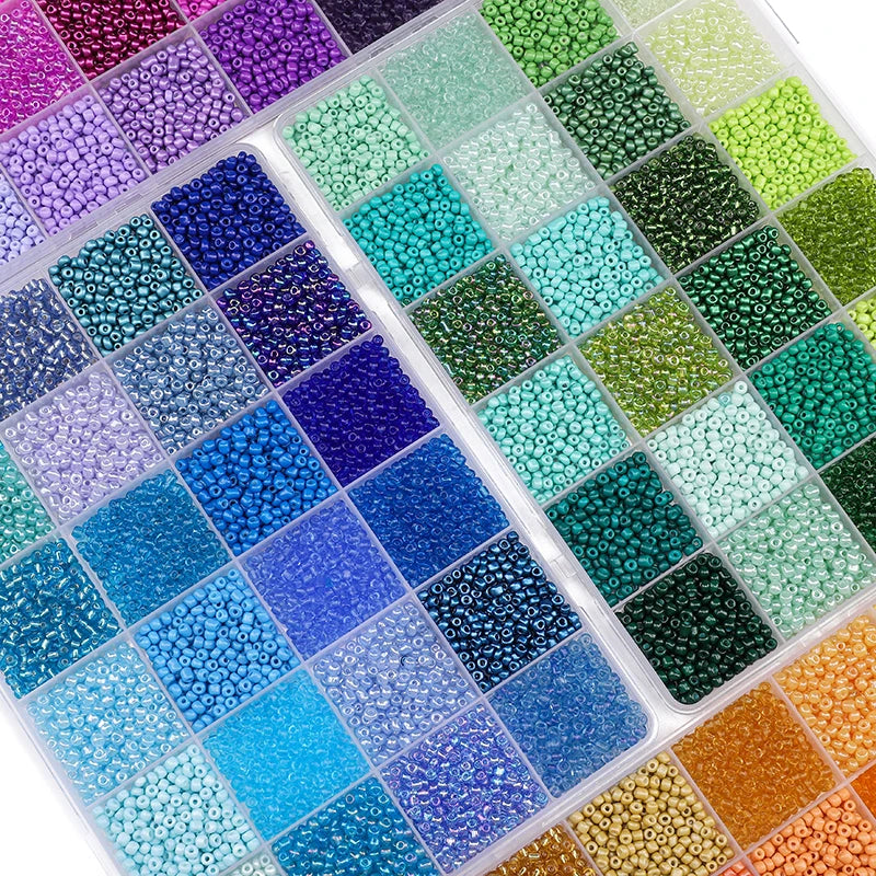 About 5200Pcs24 Grid Rice Bead Box Handmade DIY Jewelry Bracelet