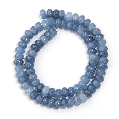 1 String 5x8mm Glass Beads Colorful Abacus Flat Round Loose Beads For