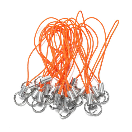 20/50Pcs Polyester Cord with Double Jump Ring Lanyard Rope for
