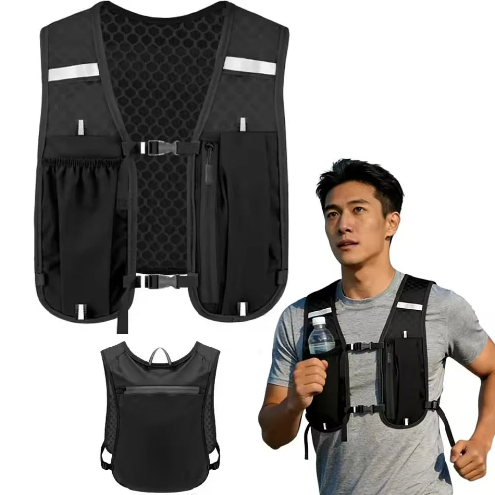 Running Hydration Vest for Women and Men, Water-Resistant, Breathable,