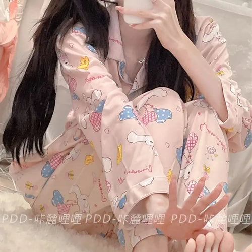 2026 New Cinnamoroll Long-Sleeved Pajamas for Women Spring Autumn Ins