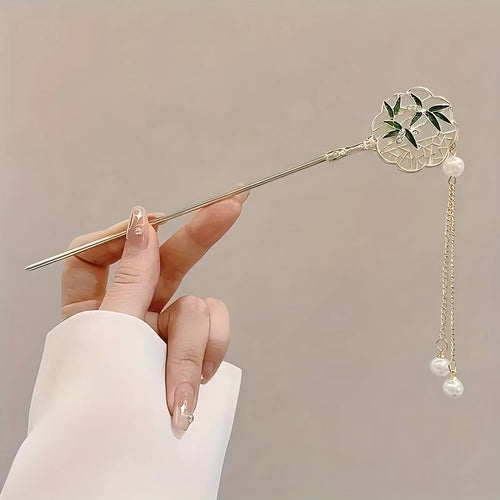 1/6pcs Elegant Chinese Style Tassel Hair Stick Traditional Floral