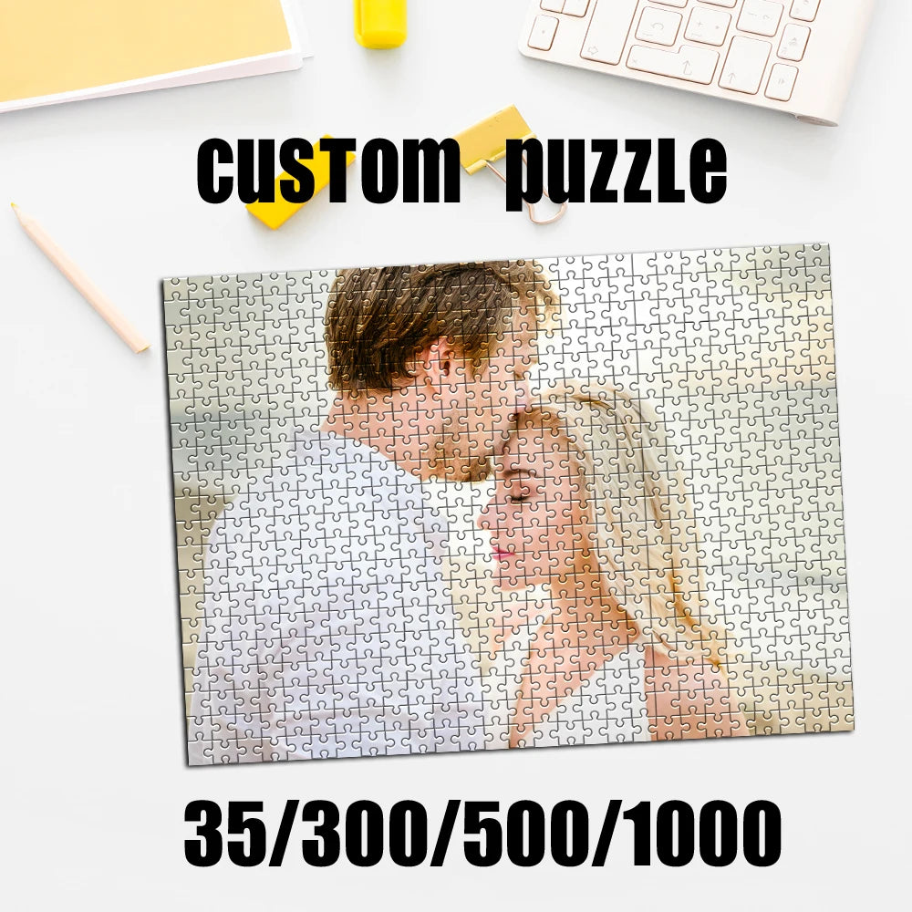 Personalized Custom Photo Puzzle Customize "Cardboard/wooden