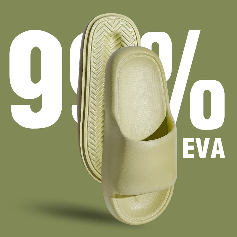 Unisex Non Slip Bathroom Home Slippers Soft Sole EVA Pillow Slides
