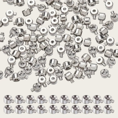 20Pcs 3×4mm Copper Position Clasp Buckles Equipped with Bead Caps
