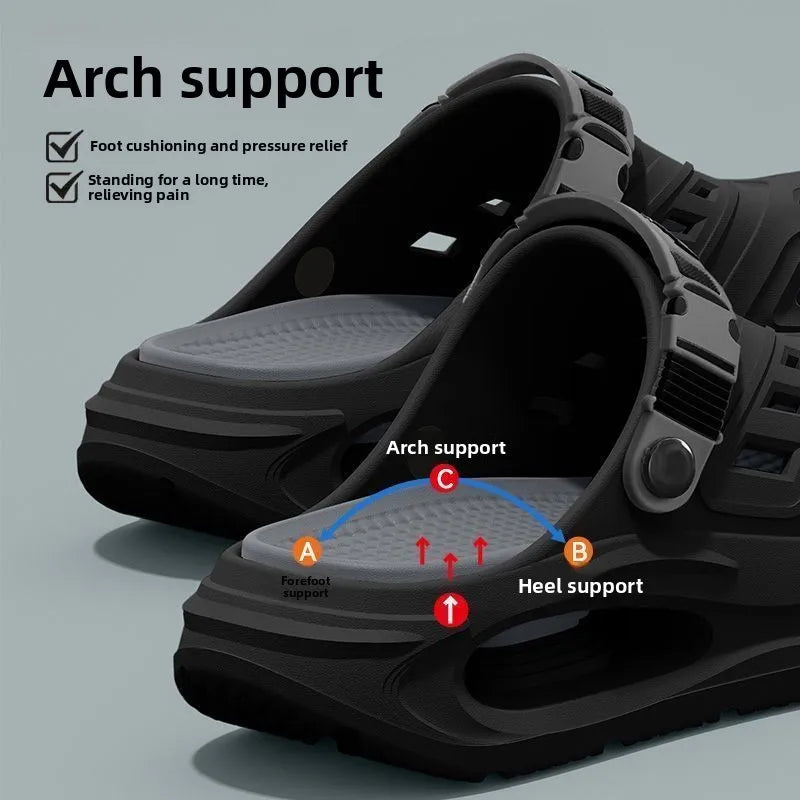 Arch support, anti slip, soft sole, wear-resistant cool slippers for