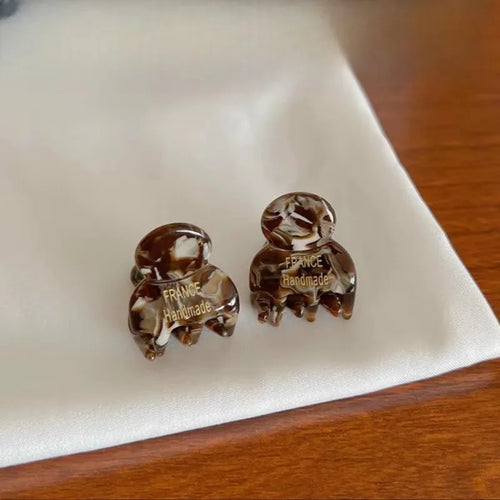 2Pcs/Set Mini 2cm Acetate Small Hair Claw Side Pins Acetate Hair Crabs