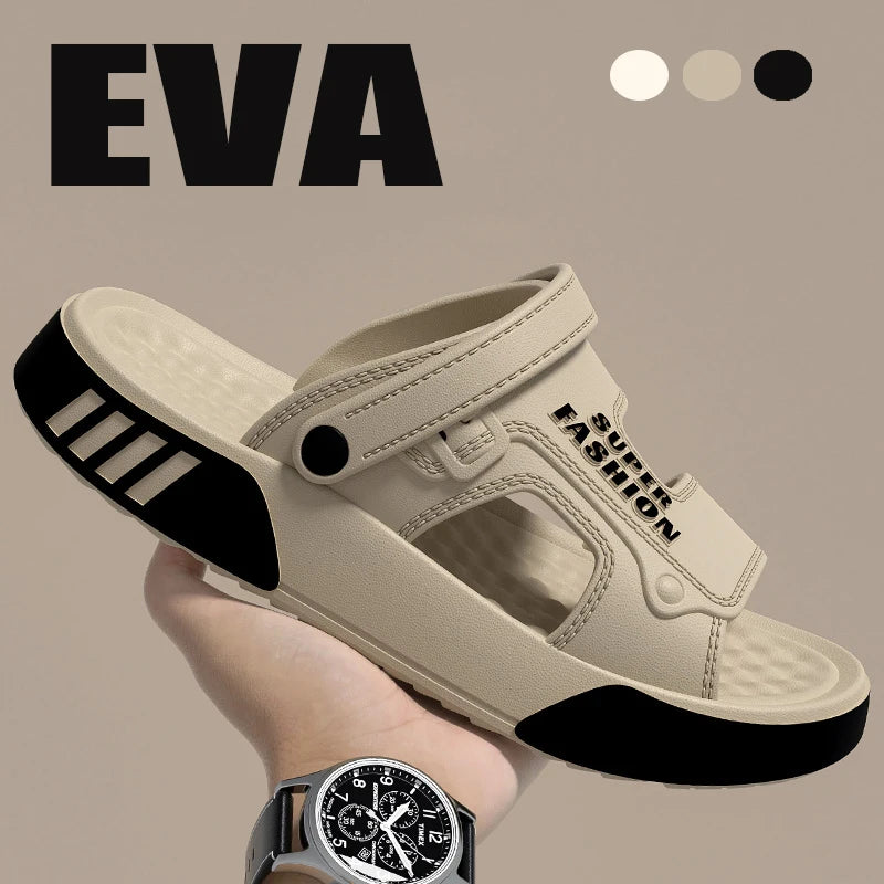 Men Slippers Summer EVA Soft-soled Platform Slides Sandals Indoor