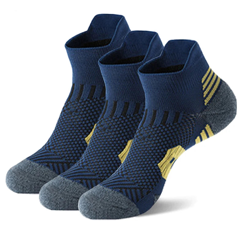3Pair Professional Fitness Sports Socks Towel Bottom Non-Slip Running