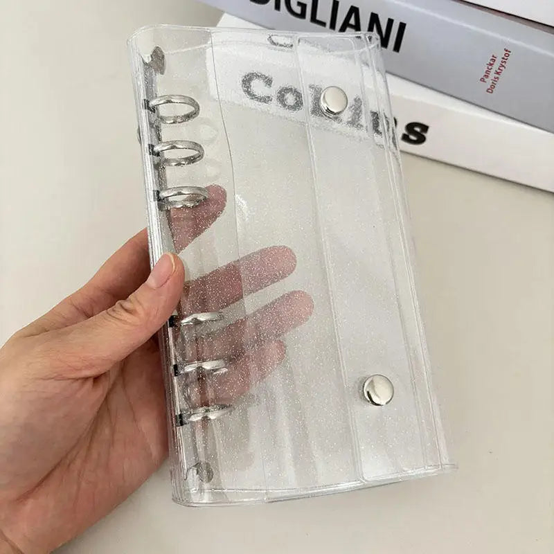 A6 Narrow Loose Leaf Binder Cover 10Pcs 1-2 Grid Storage Bags