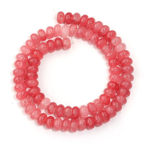 1 String 5x8mm Glass Beads Colorful Abacus Flat Round Loose Beads For
