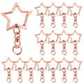 5/15/25/50 Sets Star Shaped Snap Keychain Lobster Claw Clasp with