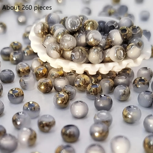 DIY Handmade Jewelry Materials with Round Beads, Colorful Beading,