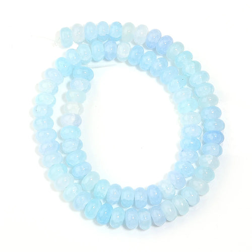 1 String 5x8mm Glass Beads Colorful Abacus Flat Round Loose Beads For